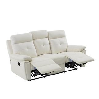 Vente-unique Relaxsofa 3-Sitzer - Leder- Weiß - VINETA  