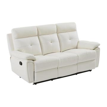 Relaxsofa 3-Sitzer - Leder- Weiß - VINETA