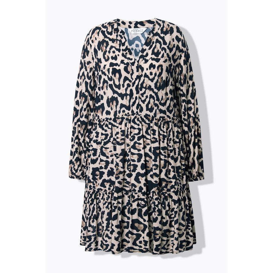Studio Untold Leopardenmuster Minikleid V-Ausschnitt Volants  