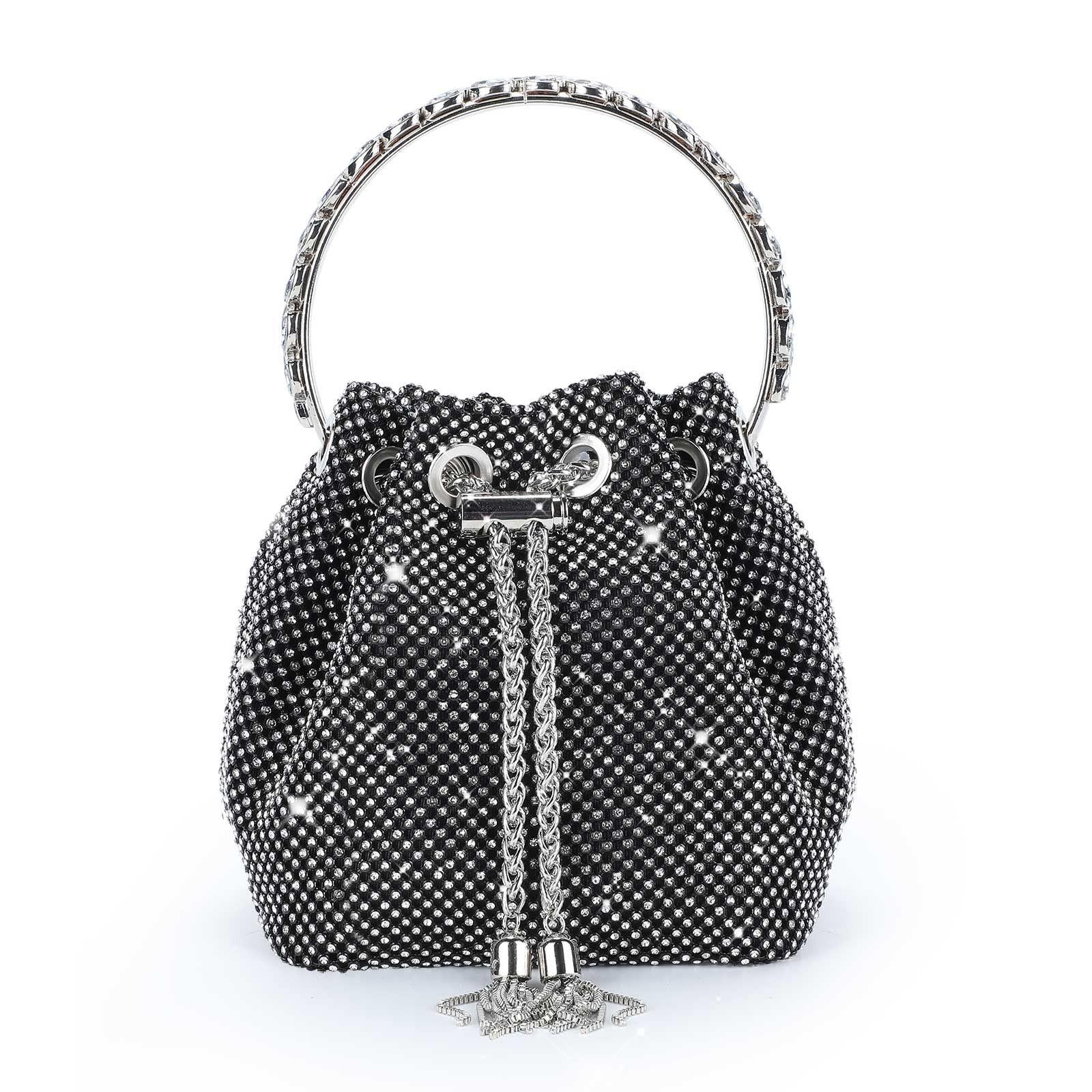 Only-bags.store Clutch Abendtasche Glitzer Umhängetasche kleine Paillettenhandtasche Umhängetasche Kettentasche Strass Clutch Abendtasche Glitzer Umhängetasche kleine Paillettenhandtasche Umhängetasche Kettentasche Strass 