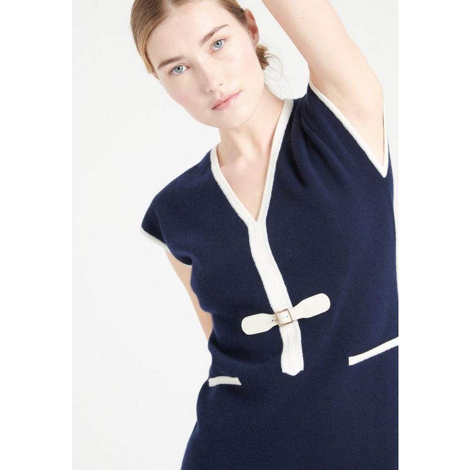 Studio Cashmere8 MIA 2 Abito midi scollo a V  