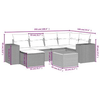 VidaXL Garten sofagarnitur poly-rattan  