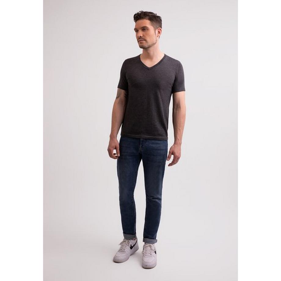 CASH-MERE.CH T-Shirt Col V Manches Courtes  