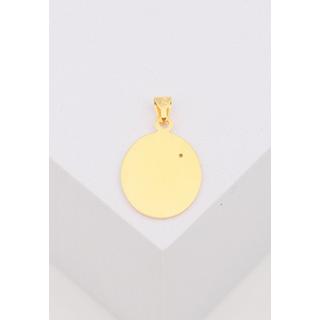 MUAU Schmuck  Pendentif ange en or jaune 750 diamant 0,005ct. 20x13mm 