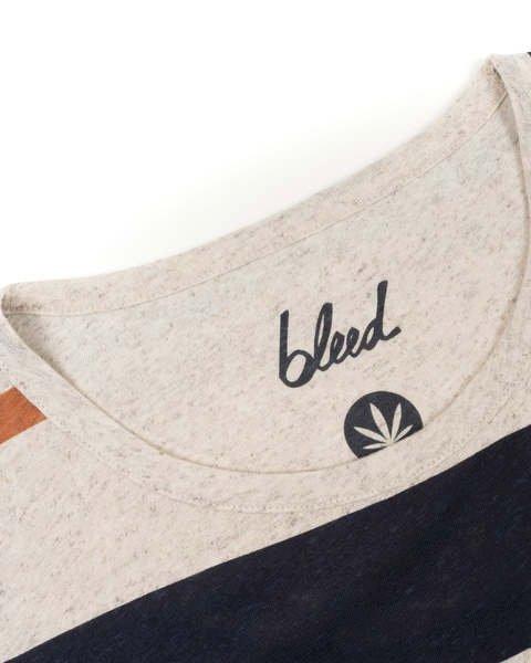 Bleed  Block Stripe Hemp Shirt 