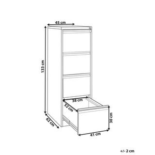 Beliani Meuble de rangement en Acier Industriel BARITE  