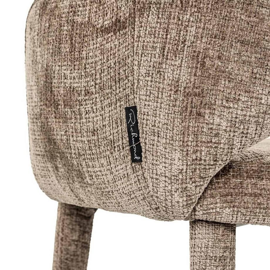 mutoni Chaise de salle à manger Donnatella stone chenille  