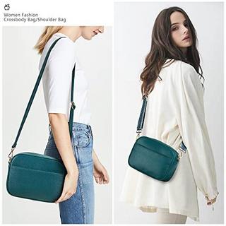 Only-bags.store Stylische Vegane Leder Crossbody Schultertasche mit 2 verstellbaren Gurten  
