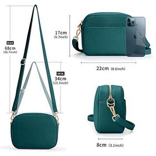 Only-bags.store Stylische Vegane Leder Crossbody Schultertasche mit 2 verstellbaren Gurten  