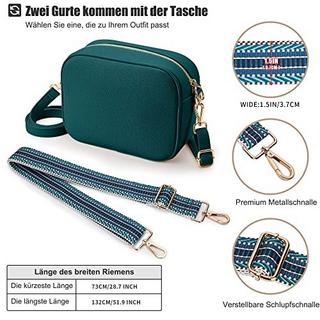 Only-bags.store Stylische Vegane Leder Crossbody Schultertasche mit 2 verstellbaren Gurten  