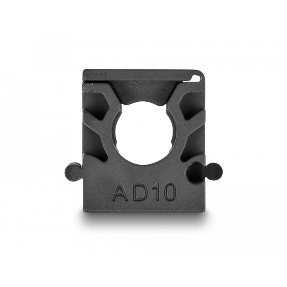 DeLock  Support de manchon de câble avec clip de verrouillage, 10 mm, 8 unités, noir 