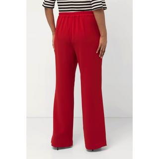 Ulla Popken  Pantalon de tailleur à jambe droite et large. Taille élastique 