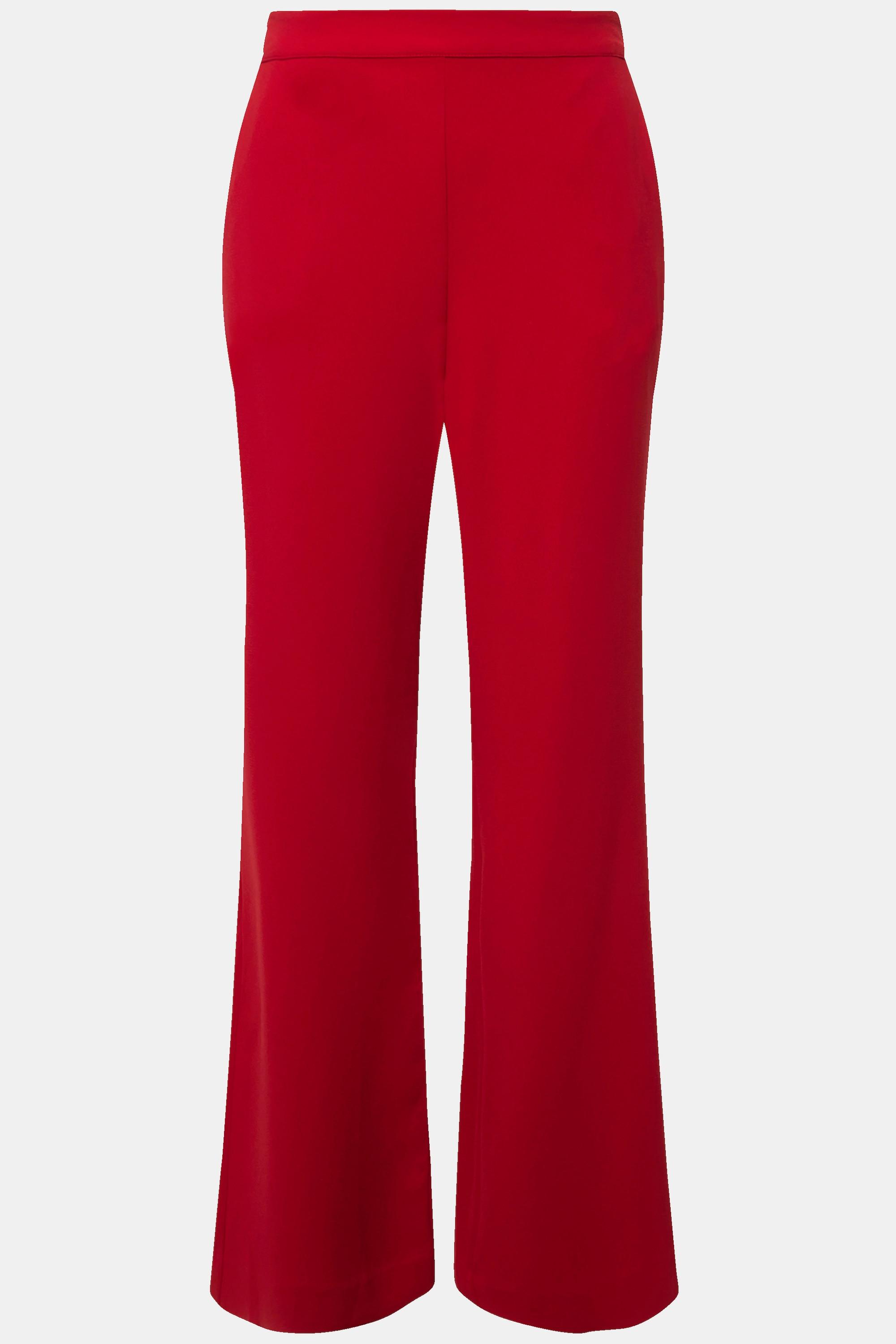 Ulla Popken  Pantalon de tailleur à jambe droite et large. Taille élastique 