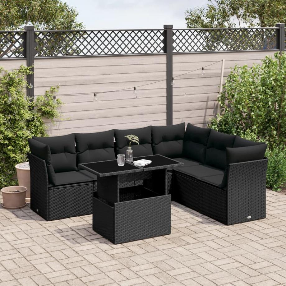 VidaXL set divano da giardino Polirattan  