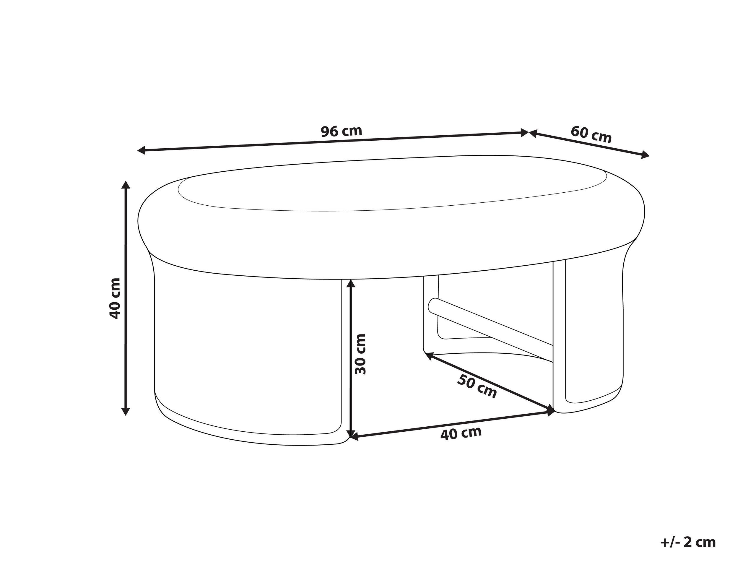 Beliani Table de jardin en Rotin Boho LIVADEIA  