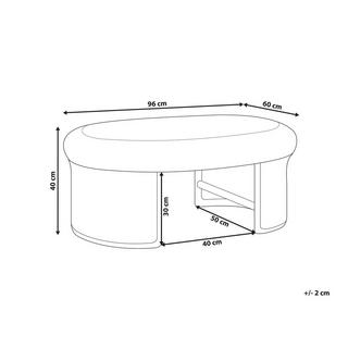 Beliani Tavolino da giardino en Rattan Boho LIVADEIA  