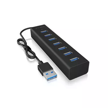ICY BOX IB-HUB1700-U3 USB 3.2 Gen 1 (3.1 Gen 1) Type-A 5000 Mbits Schwarz