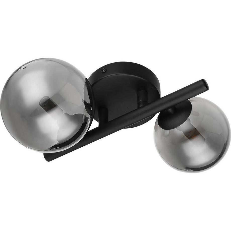 mutoni Applique Riha metallo nero opaco 2xG9 LED  