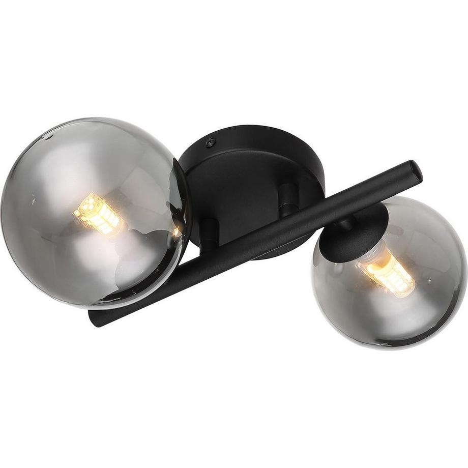Applique Riha metallo nero opaco 2xG9 LED