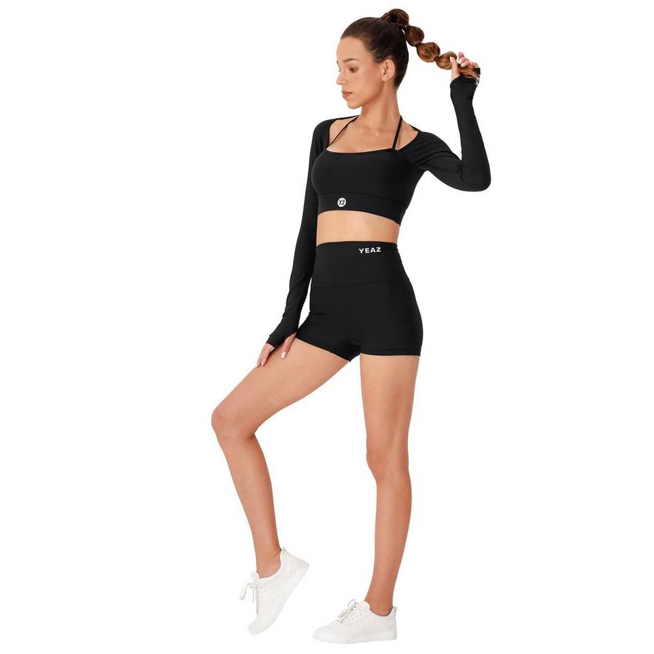 YEAZ  CLUB LEVEL SET Top lungo + pantaloncini - Black Magic 