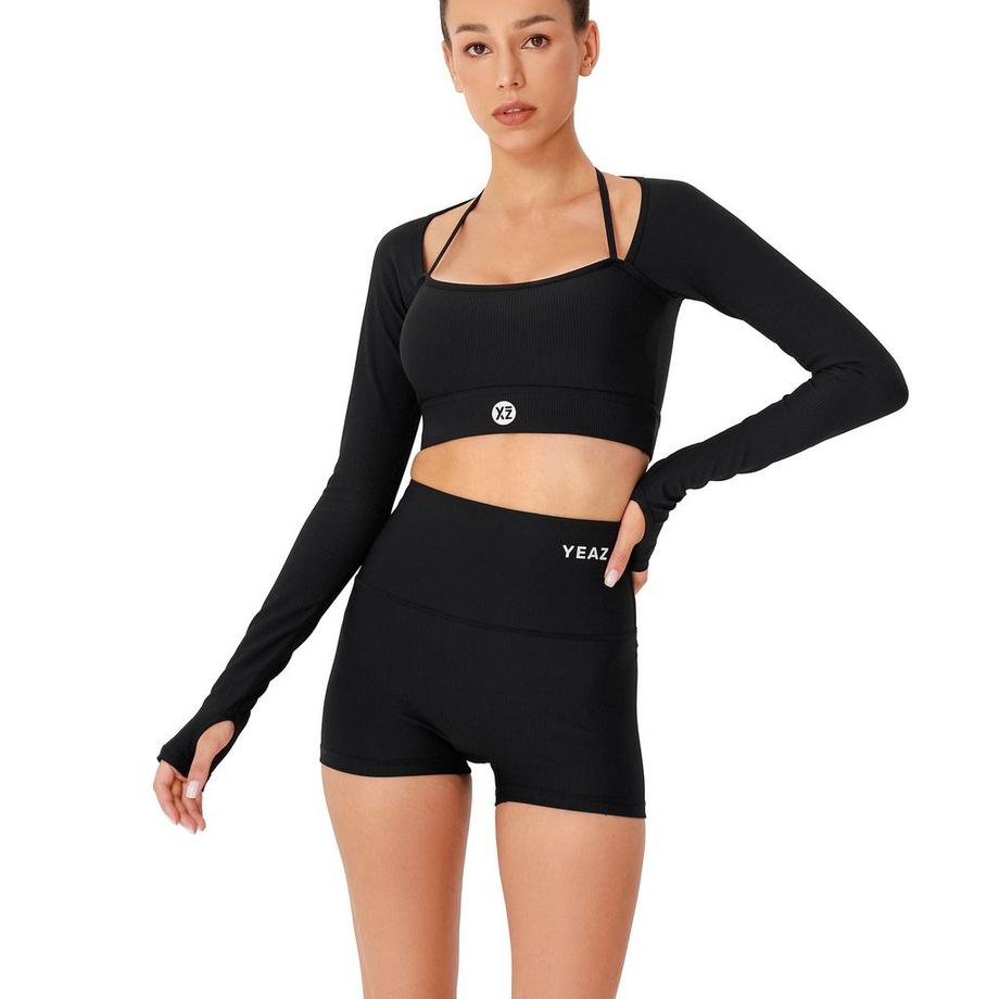 YEAZ  CLUB LEVEL SET Top lungo + pantaloncini - Black Magic 