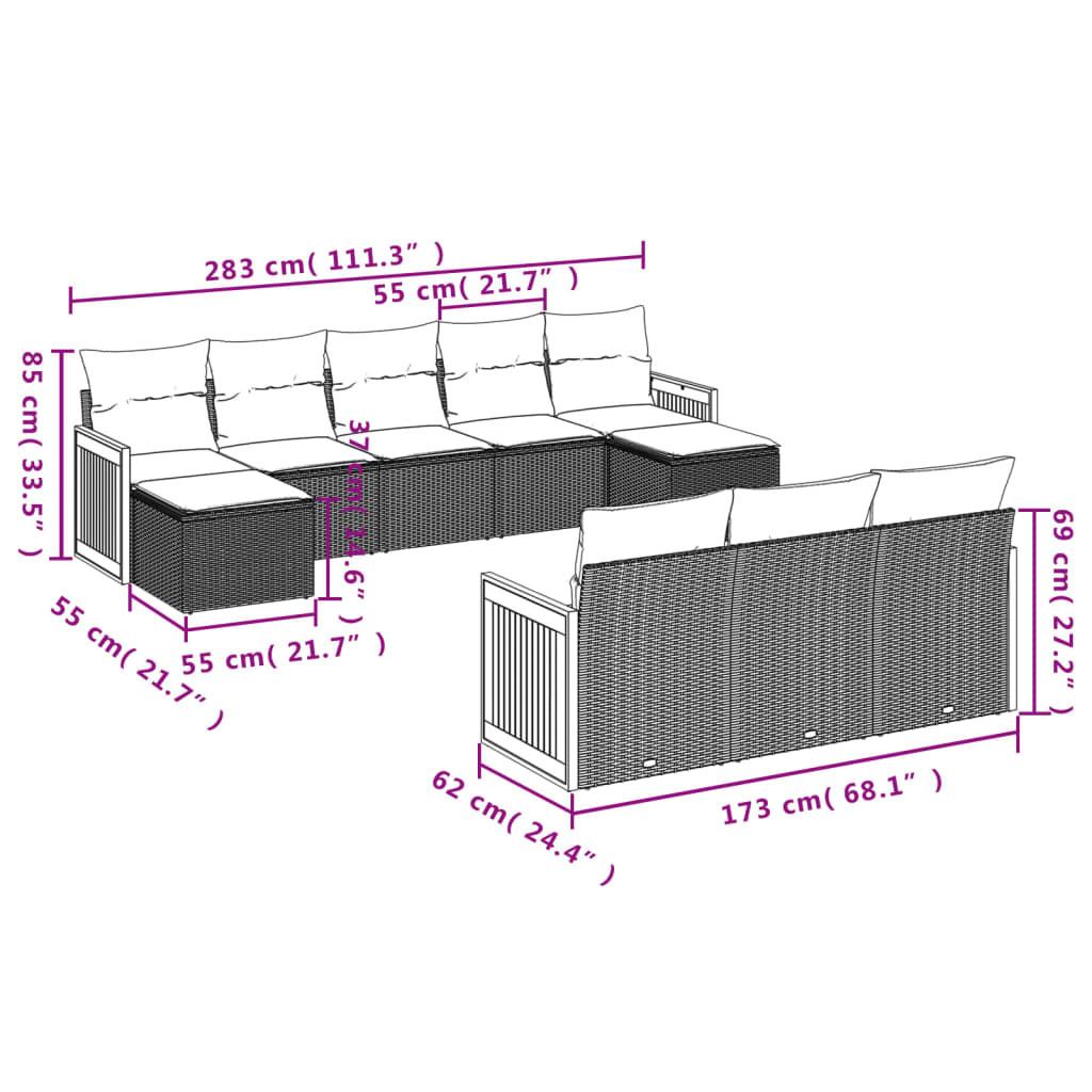 VidaXL Garten sofagarnitur poly-rattan  