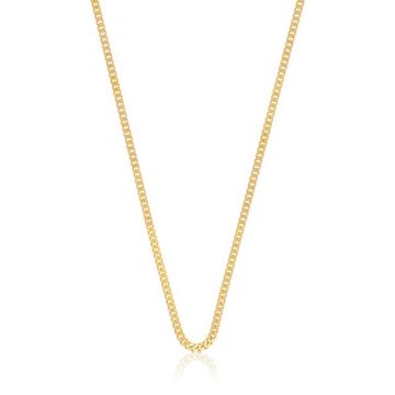 Collier gourmette or jaune 375, 1.7mm, 40cm