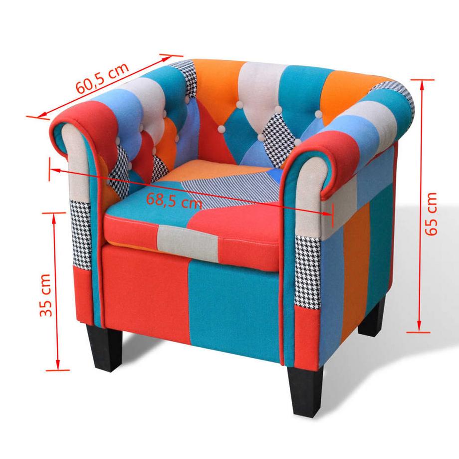 VidaXL Fauteuil tissu  