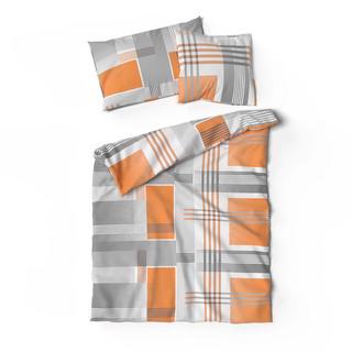 Lotus Bettwaren Jeffrey Jersey Linge de Lit Réversible Orange  
