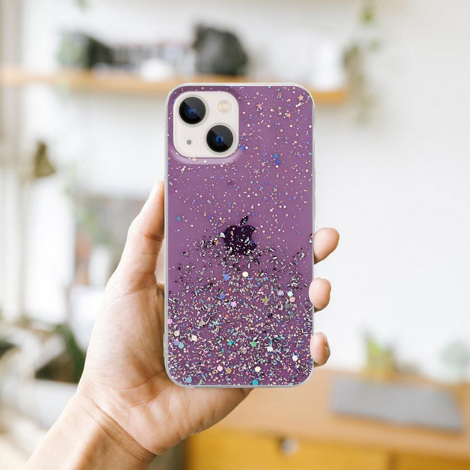 Cadorabo  Hülle für Apple iPhone 14 TPU Silikon mit funkelnden Glitter 
