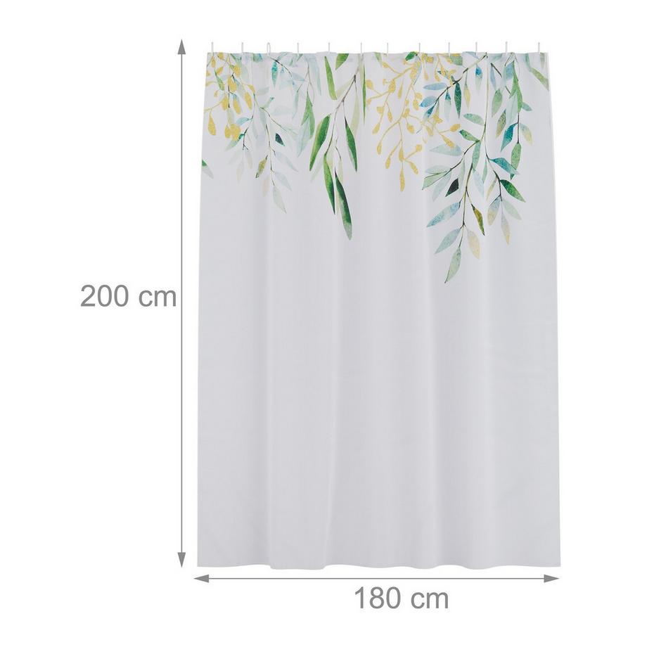 Northix Duschvorhang 180x200 cm mit Motiv  