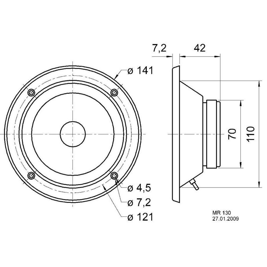 Visaton  MR 130 Konus-Mitteltöner 