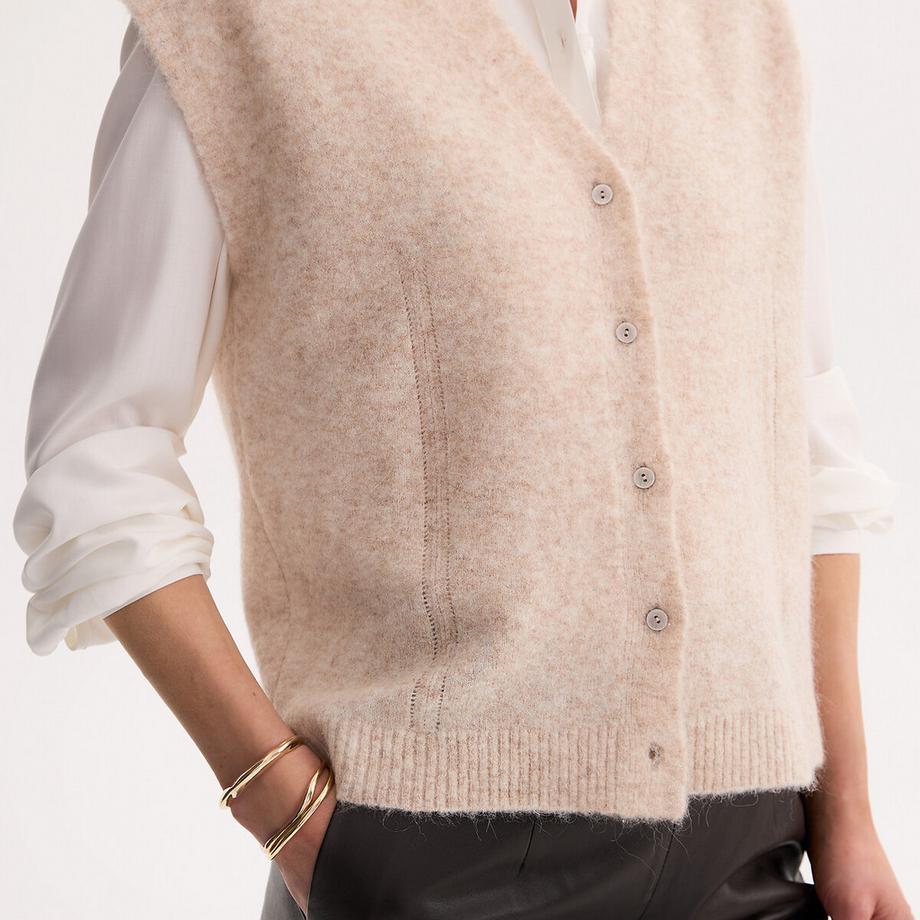 La Redoute Collections Gilet senza maniche in maglia melange  