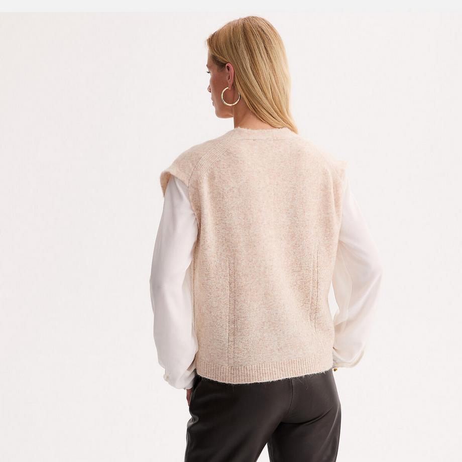 La Redoute Collections Gilet senza maniche in maglia melange  