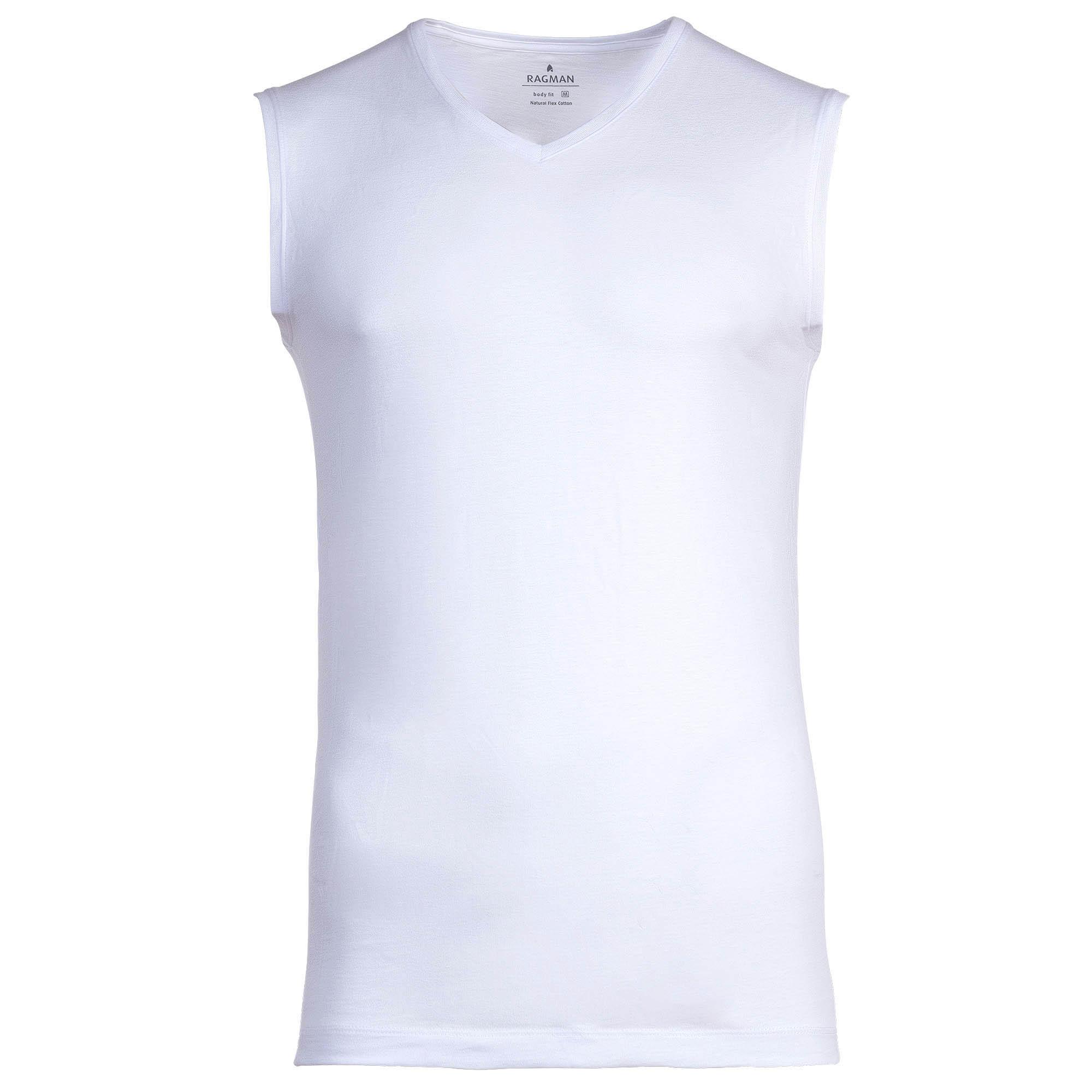 Ragman Canottiera Aderente Senza Maniche Scollo a V Confezione da 2  