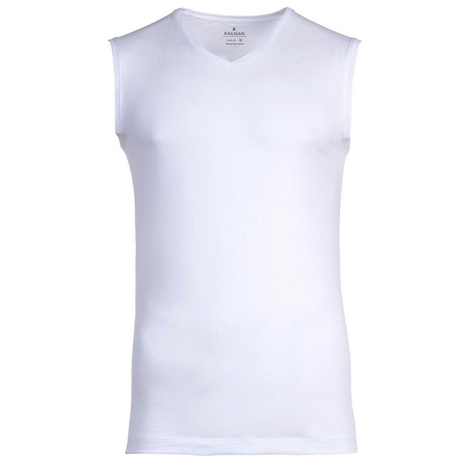 Ragman Canottiera Aderente Senza Maniche Scollo a V Confezione da 2  