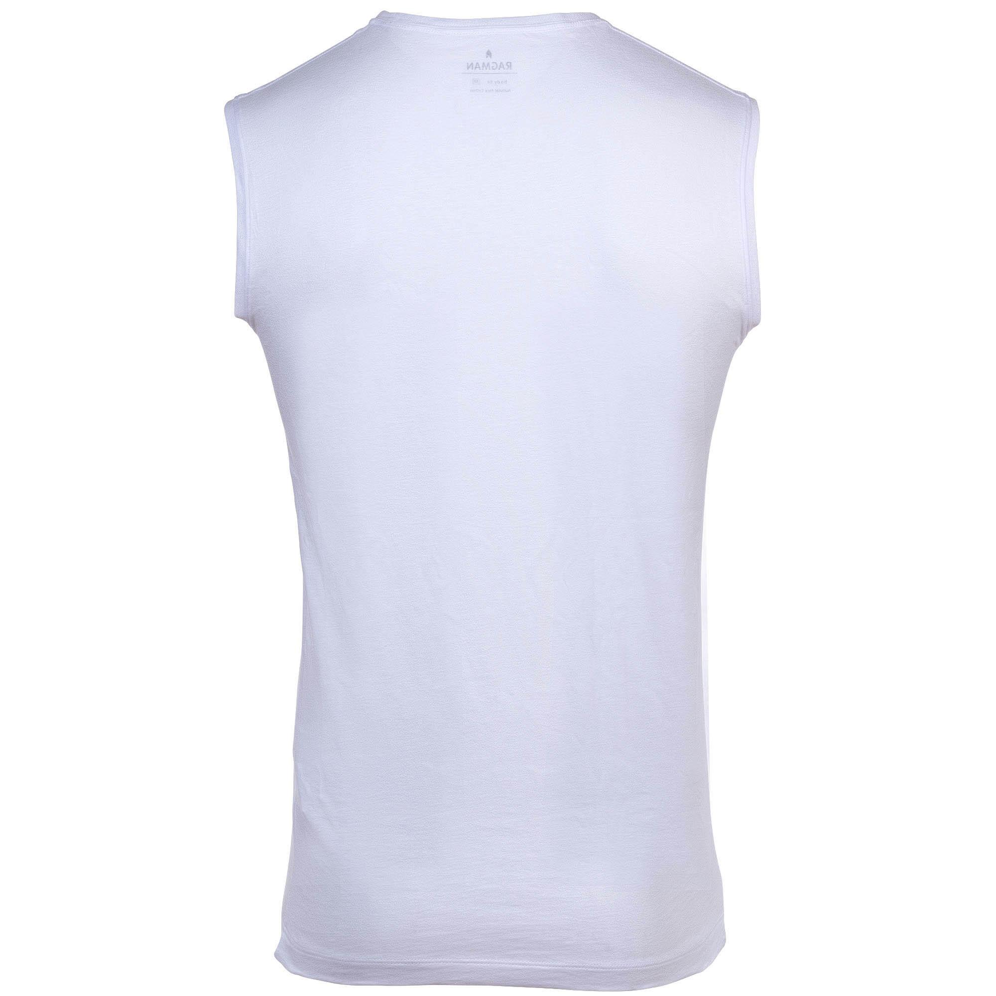 Ragman Canottiera Aderente Senza Maniche Scollo a V Confezione da 2  