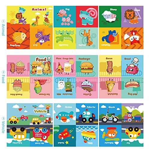 Activity-board  Livre en tissu pour bébé de 0 à 6 mois, 6 livres craquelés bébé, livre de sensations, jouets pour bébé 