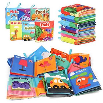 Livre en tissu pour bébé de 0 à 6 mois, 6 livres craquelés bébé, livre de sensations, jouets pour bébé