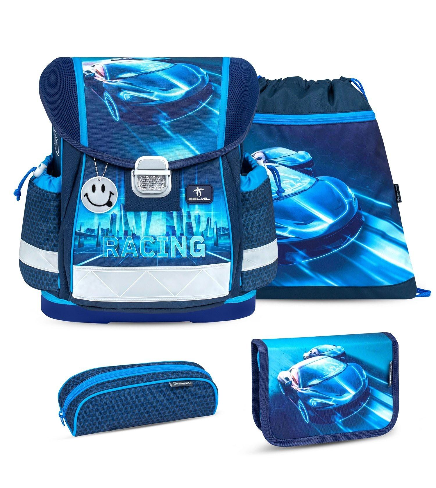 Belmil  CLASSY Schulrucksack-Set Racing Blue Neon 