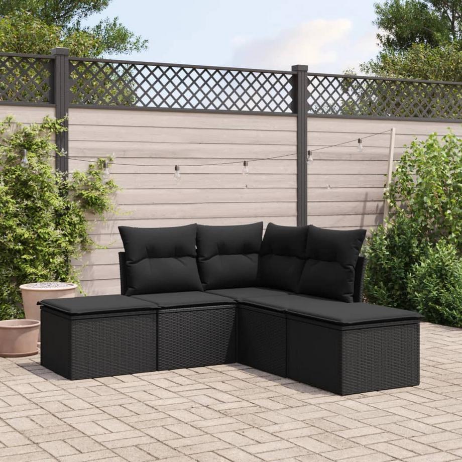 VidaXL Ensemble de canapés de jardin rotin synthétique  