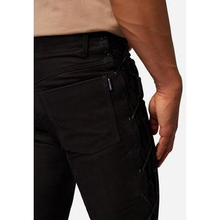 RICANO  Lederhose S/L RT-101, Lederjeans mit Schnürungen - 5-Pocket Optik aus Wildleder 