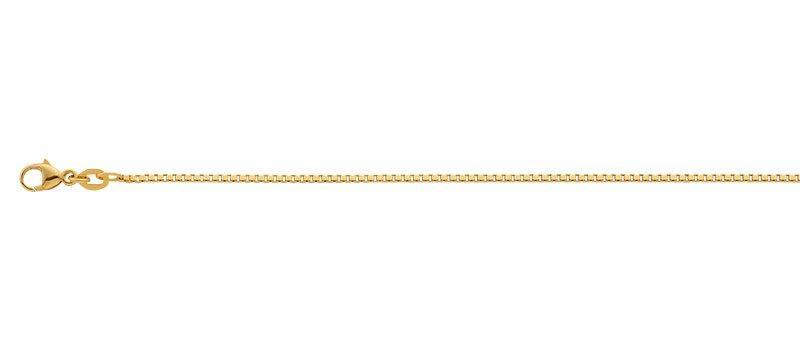 MUAU Schmuck  Bracelet en or jaune chaine vénitienne 750, 1,1mm, 19cm 