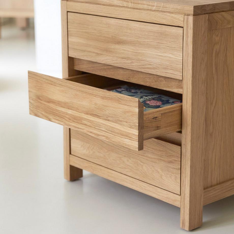 Tikamoon Scrivania in quercia massello con cassettiera Eden  