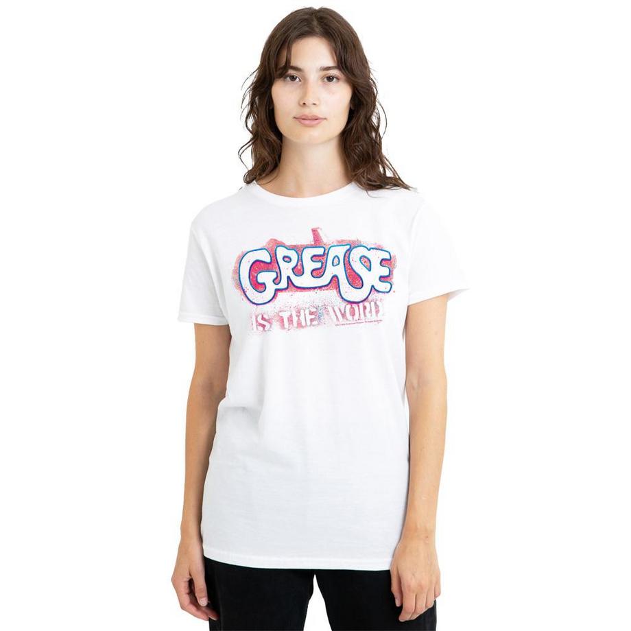 Grease Is The Word T-Shirt Imprimé Graphique  