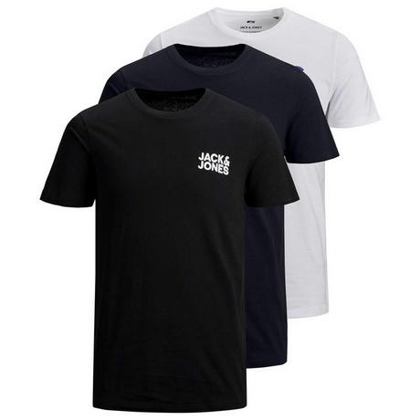 JACK & JONES  T-shirt  Confortable à porter-JJECORP LOGO TEE O-NECK 3PK 