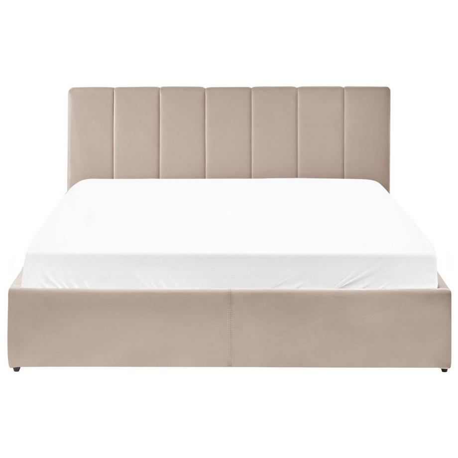 Beliani Letto contenitore en Velluto  DREUX  