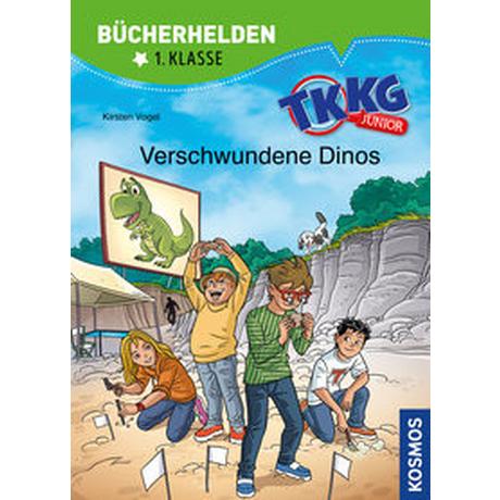 TKKG Junior, Bücherhelden 1. Klasse, Verschwundene Dinos Vogel, Kirsten; Julian, COMICON S.L.; Beroy + San (Illustrationen) Copertina rigida 