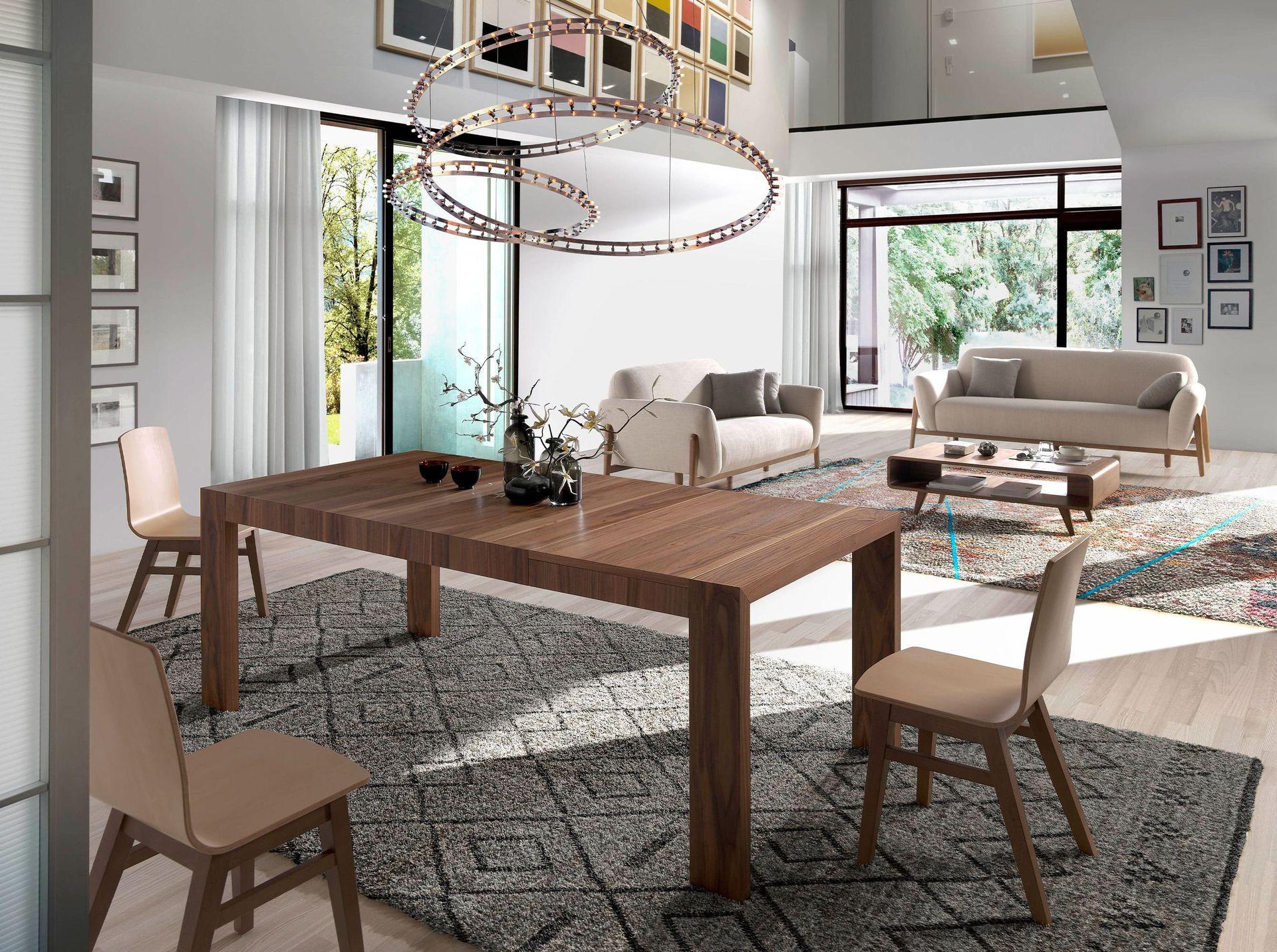 ANGEL CERDA Tavolo da pranzo allungabile rettangolare noce  