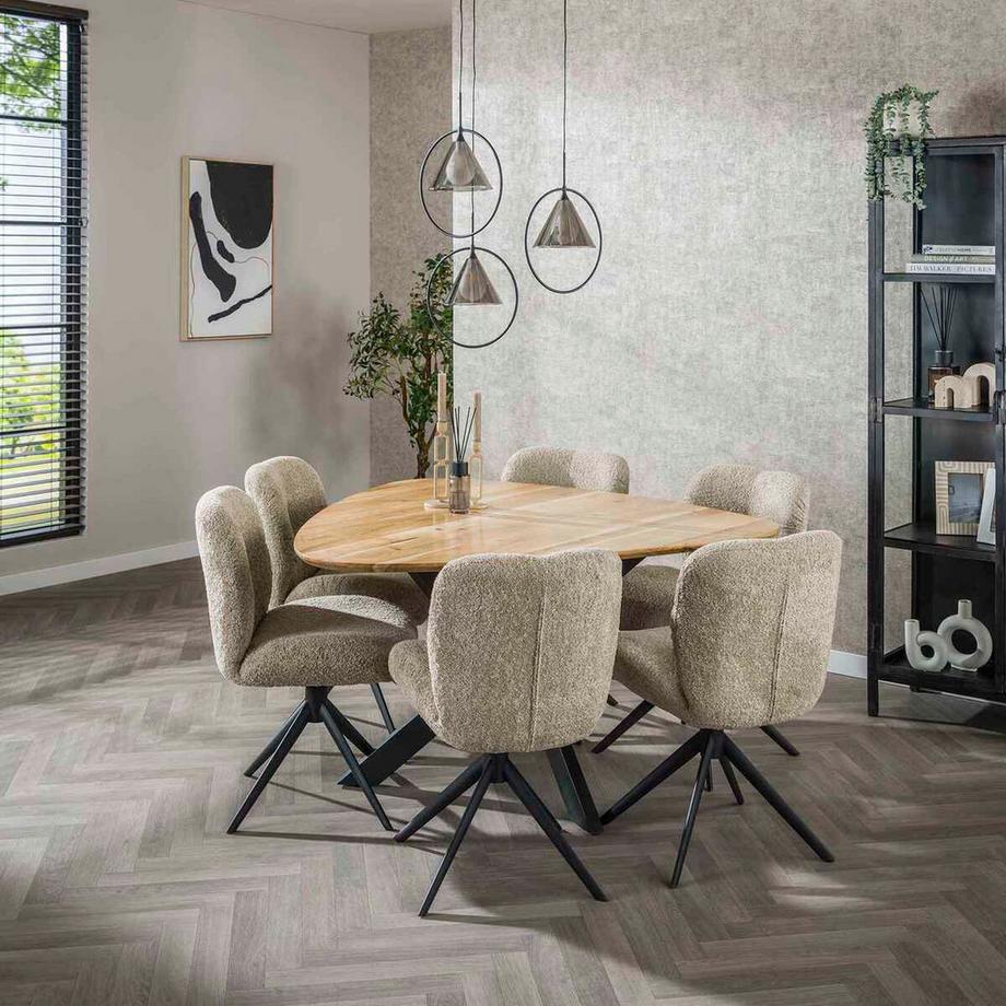 mutoni Esstisch Triangle Akazie natur 135x135  